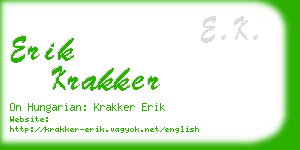erik krakker business card